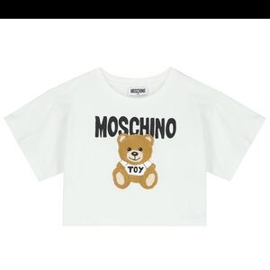 Moschino White Tee with Teddy Bear Graphic